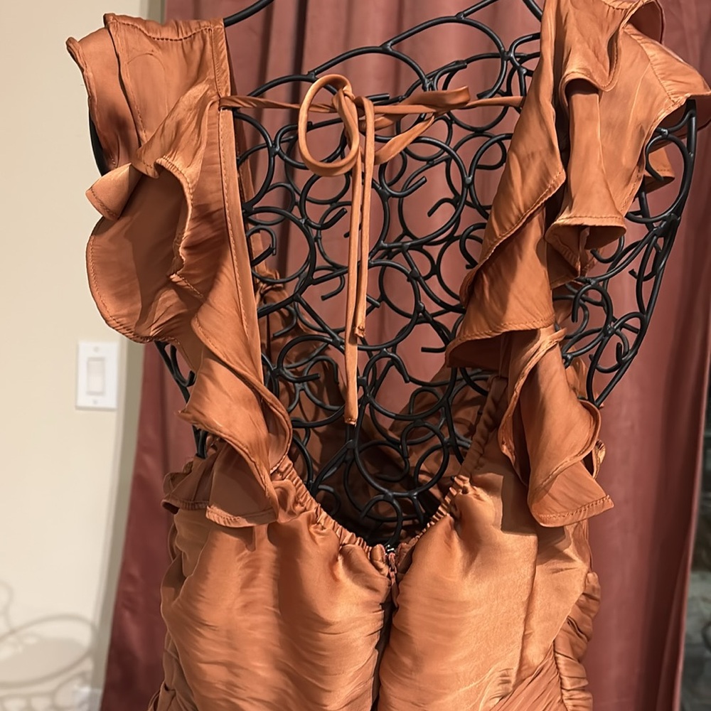 MABLE Ruffled V-Neck Dress - Picture 3 of 4